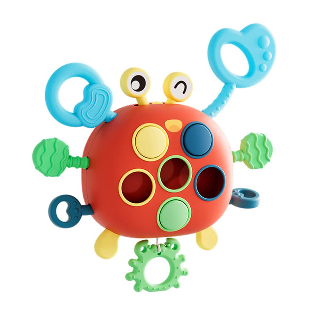 PATPAT Sensory Toys for Kids, Cartoon Crab Activity Toy for Baby Sensory Development Silicone Montessori Toys for Toddler Soothing Toy Kids Interactive Toy Early Educational Toys Gifts for Newborns PATPAT Sensory Toys for Kids, Cartoon Crab Activity Toy for Baby Sensory Development Silicone Montessori Toys for Toddler Soothing Toy Kids Interactive Toy Early Educational Toys Gifts for Newborns